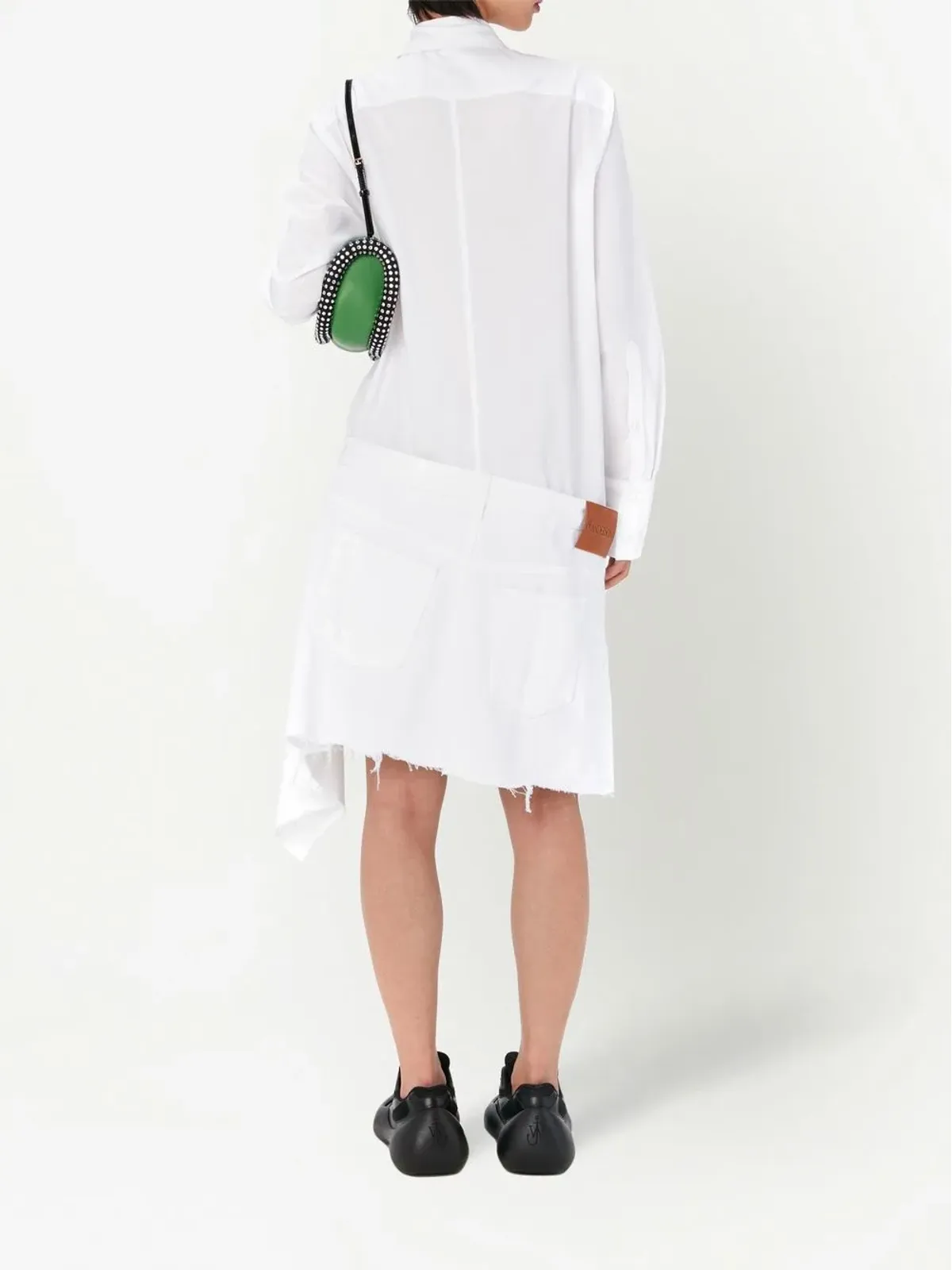 JW Anderson ダメージ加工風アシンメトリックシャツドレス - 画像4