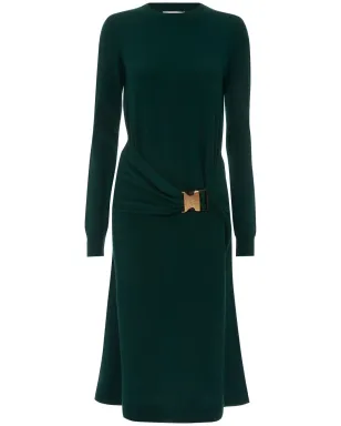 JW Anderson バックルウエスト ミディドレス - グリーン - サムネイル1