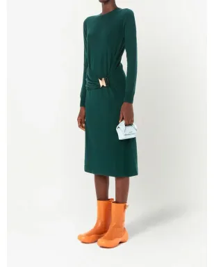 JW Anderson バックルウエスト ミディドレス - グリーン - サムネイル2