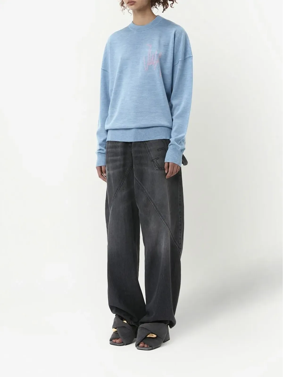 JW Anderson ロゴプリント クルーネック スウェットシャツ - 画像3