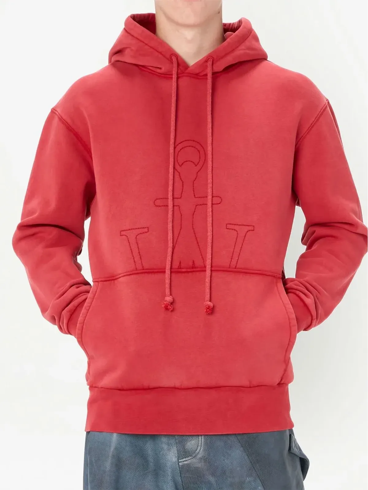 JW Anderson ロゴ刺繍フーディー - 画像2