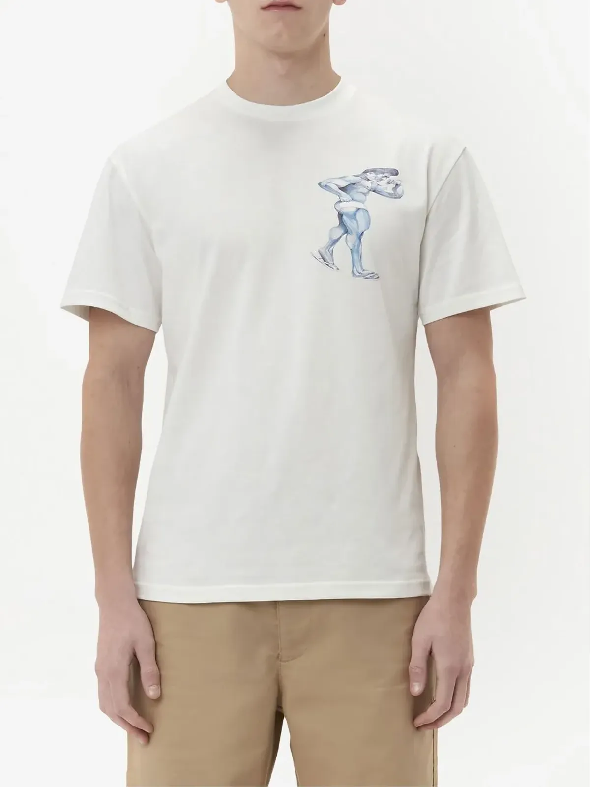 JW Anderson グラフィックプリント半袖Tシャツ - ホワイト - 画像3