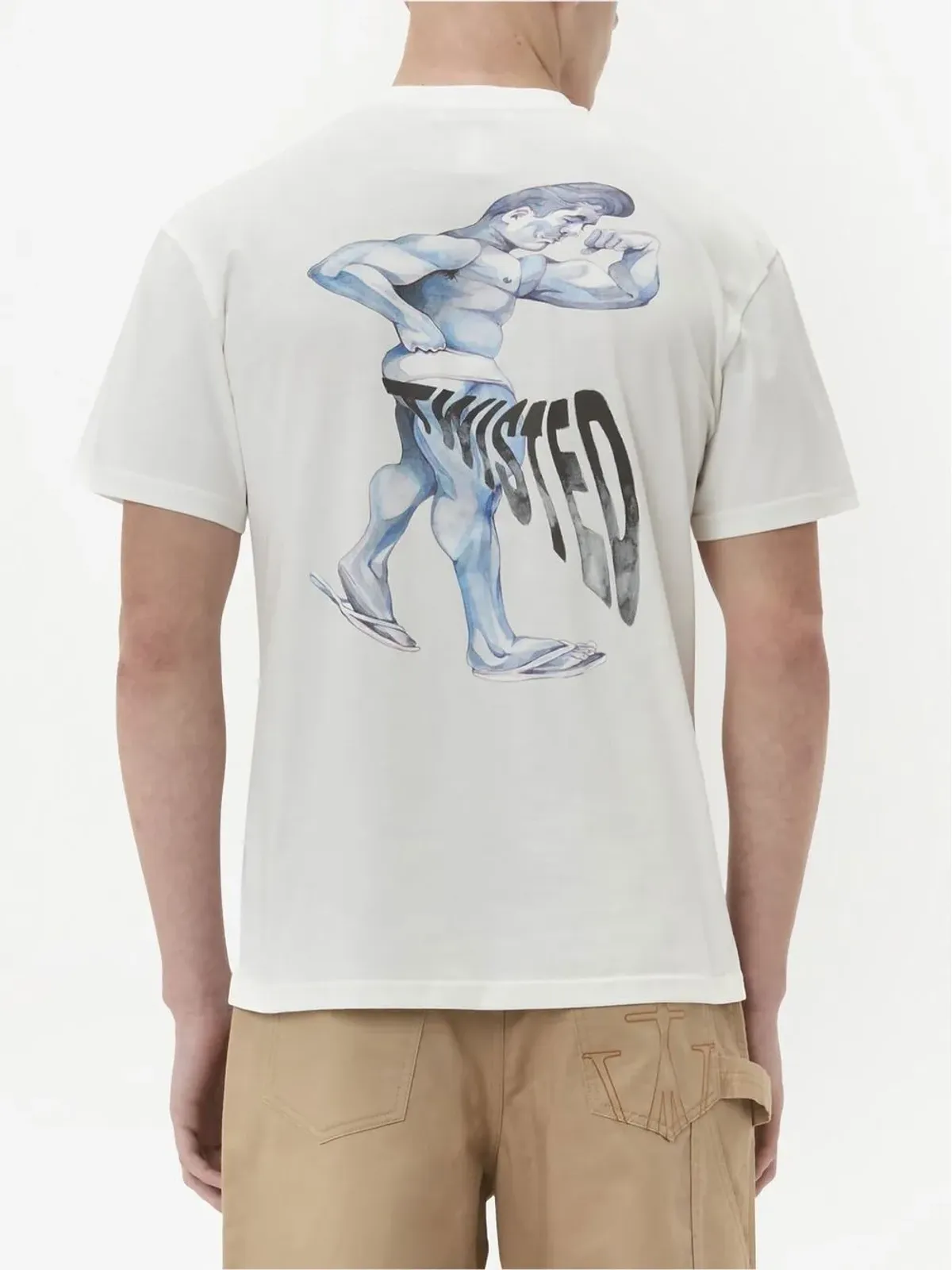JW Anderson グラフィックプリント半袖Tシャツ - ホワイト - 画像4