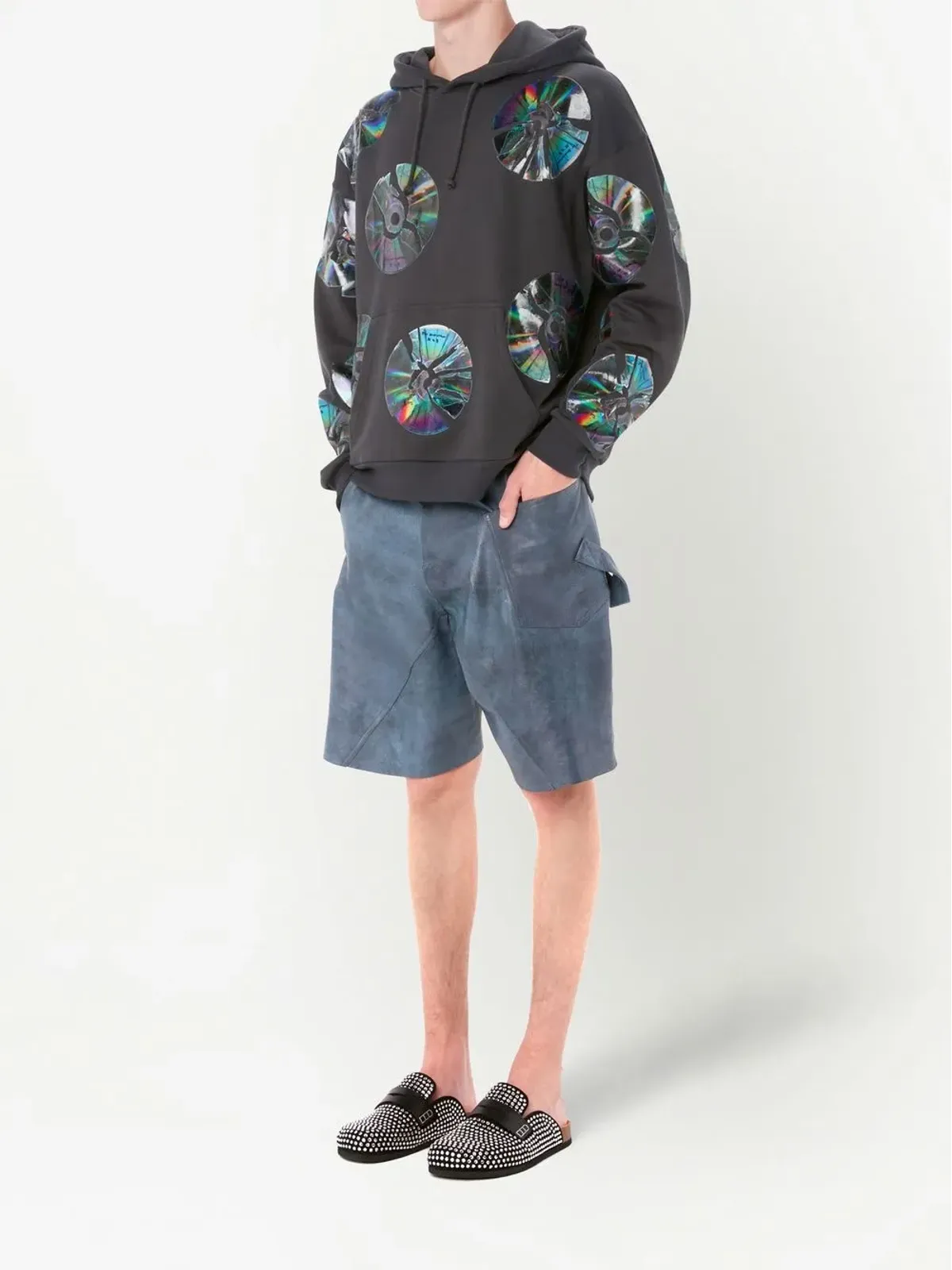 JW Anderson グラフィックプリント コットン フーディー - 画像2