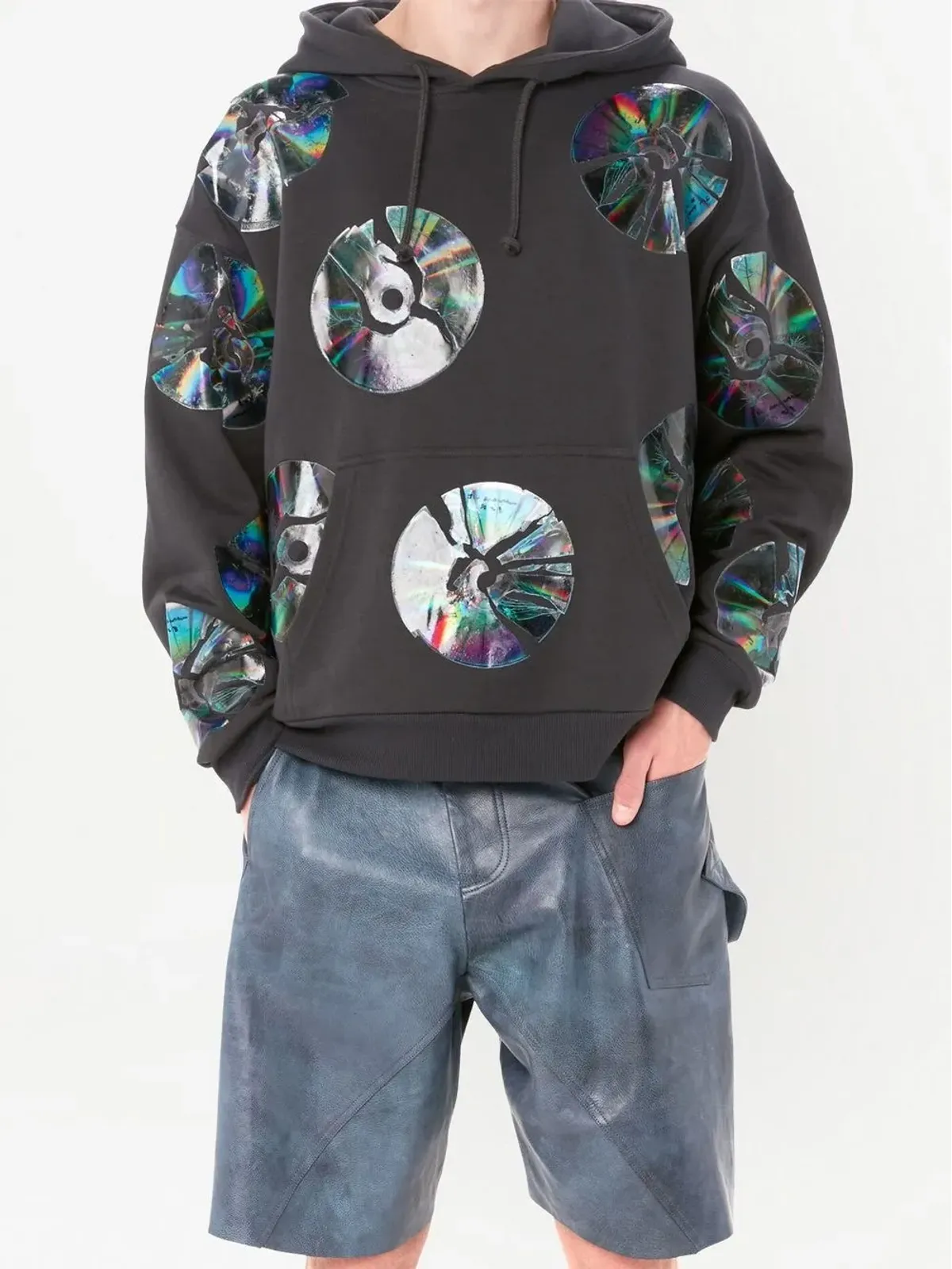 JW Anderson グラフィックプリント コットン フーディー - 画像3