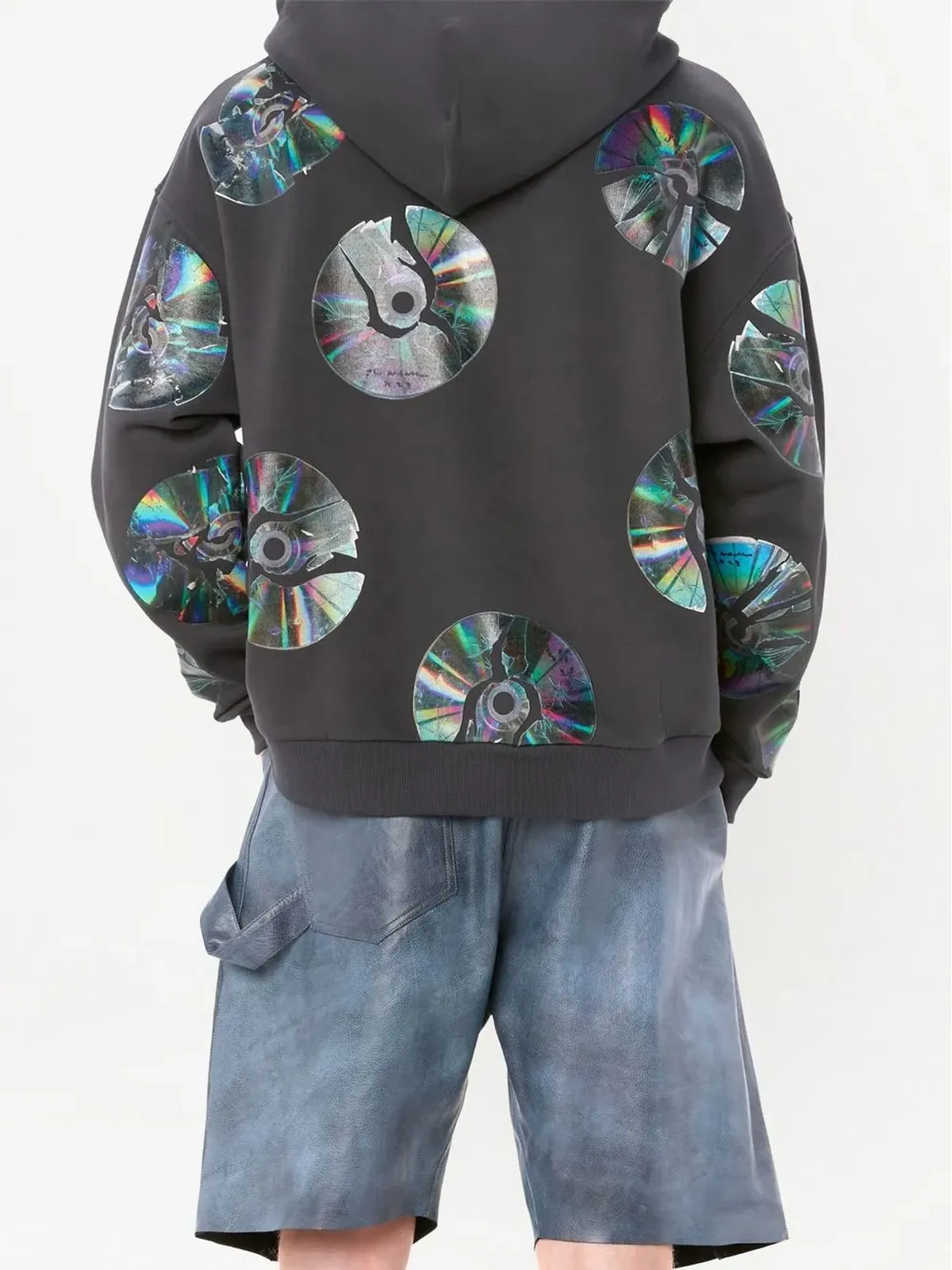 JW Anderson グラフィックプリント コットン フーディー - 画像4