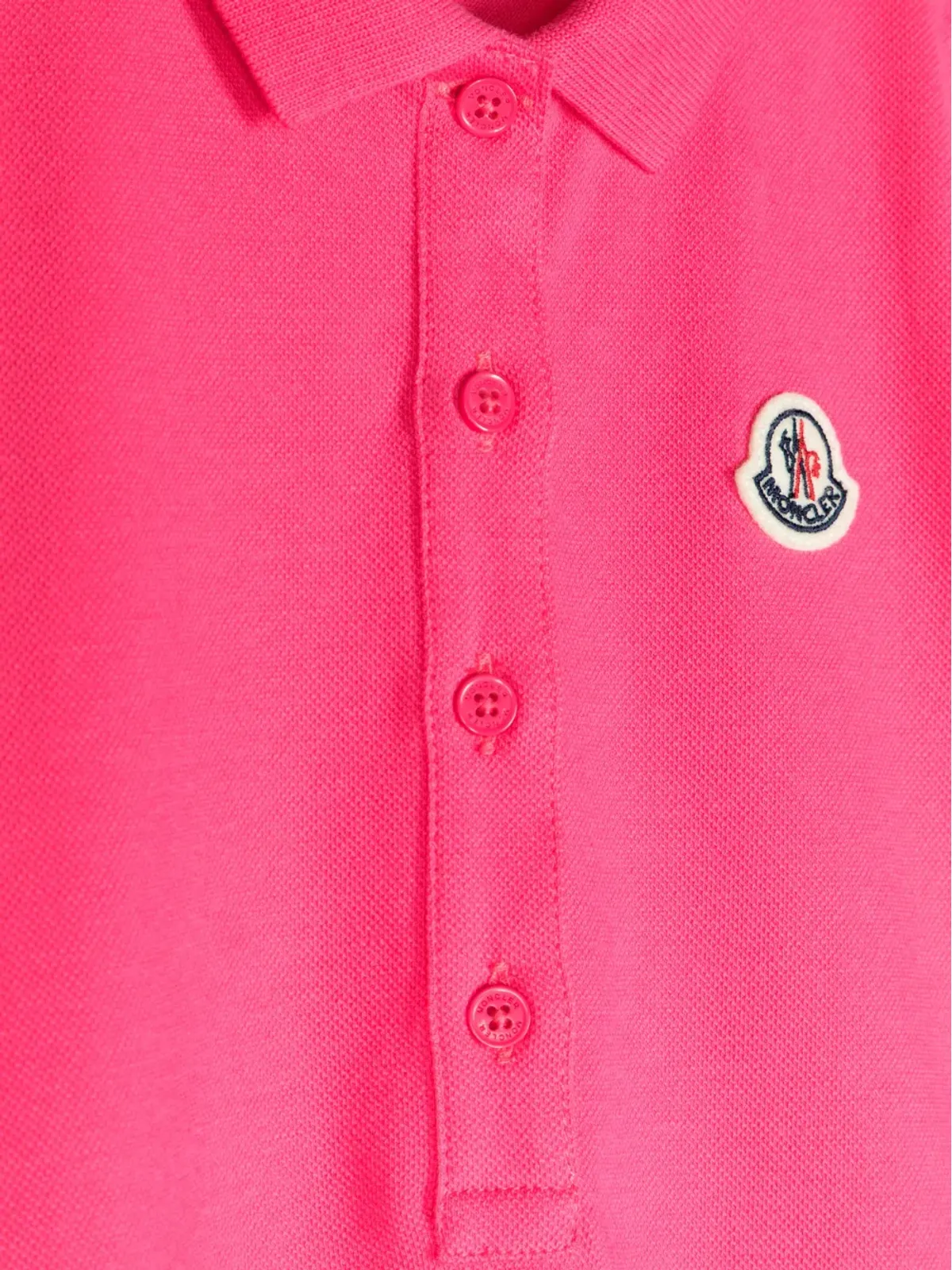 Moncler Enfant 胸ロゴパッチ付きポロドレス - 画像3