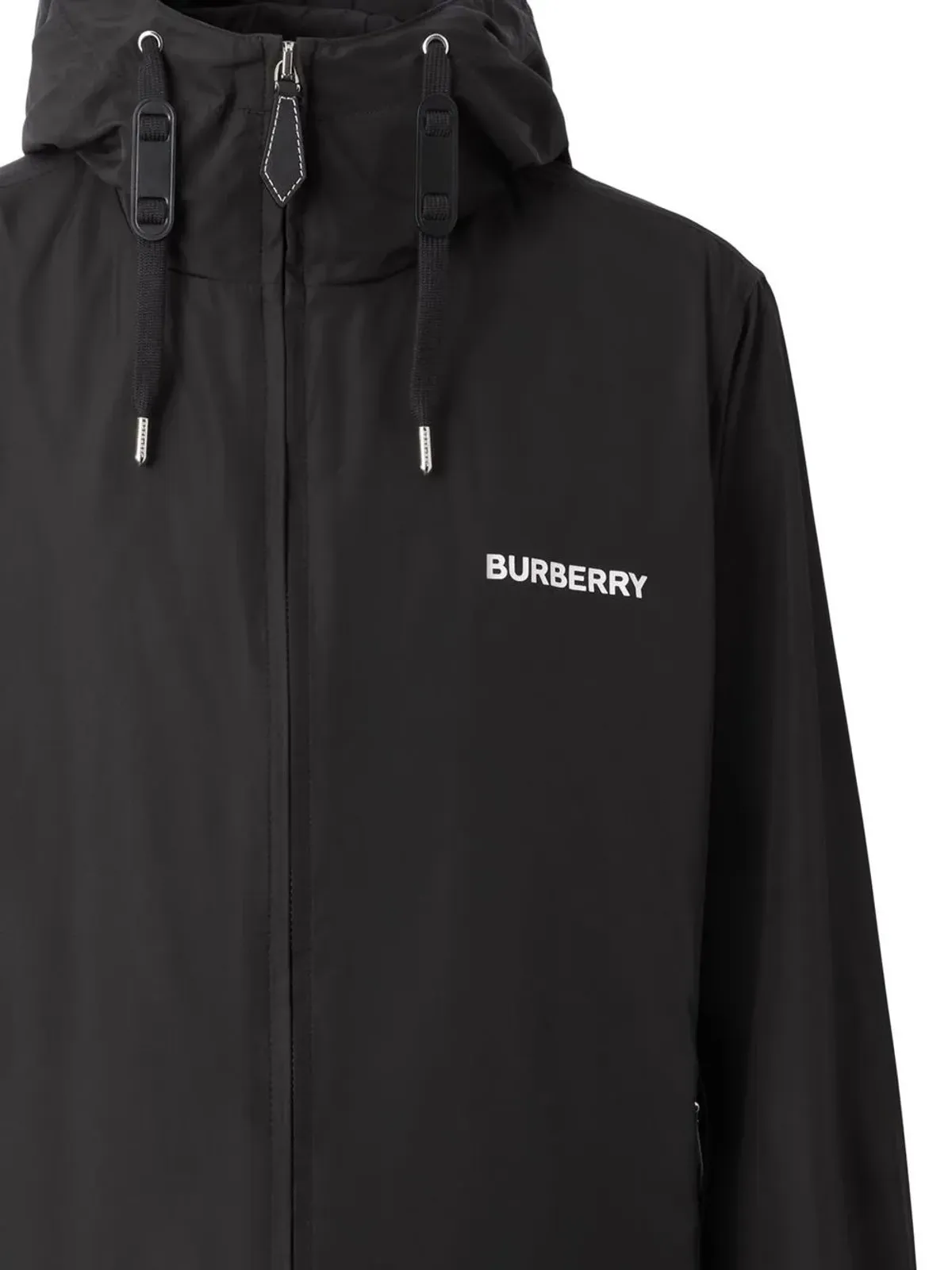 Burberry ロゴプリント ジップファスナー ジャケット - ブラック - 画像3