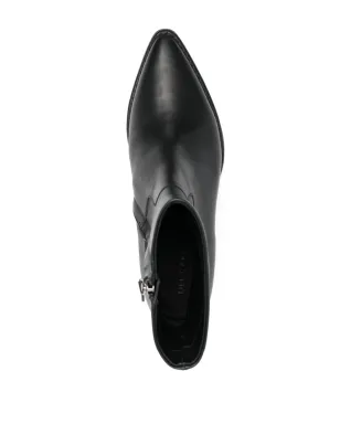 Del Carlo キューバンヒール ポインテッド アンクルブーツ（ブラック） - サムネイル4