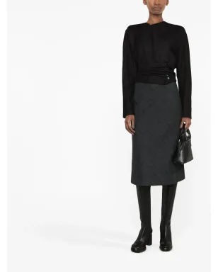 Maison Margiela ヘリンボーン Aラインスカート - サムネイル2