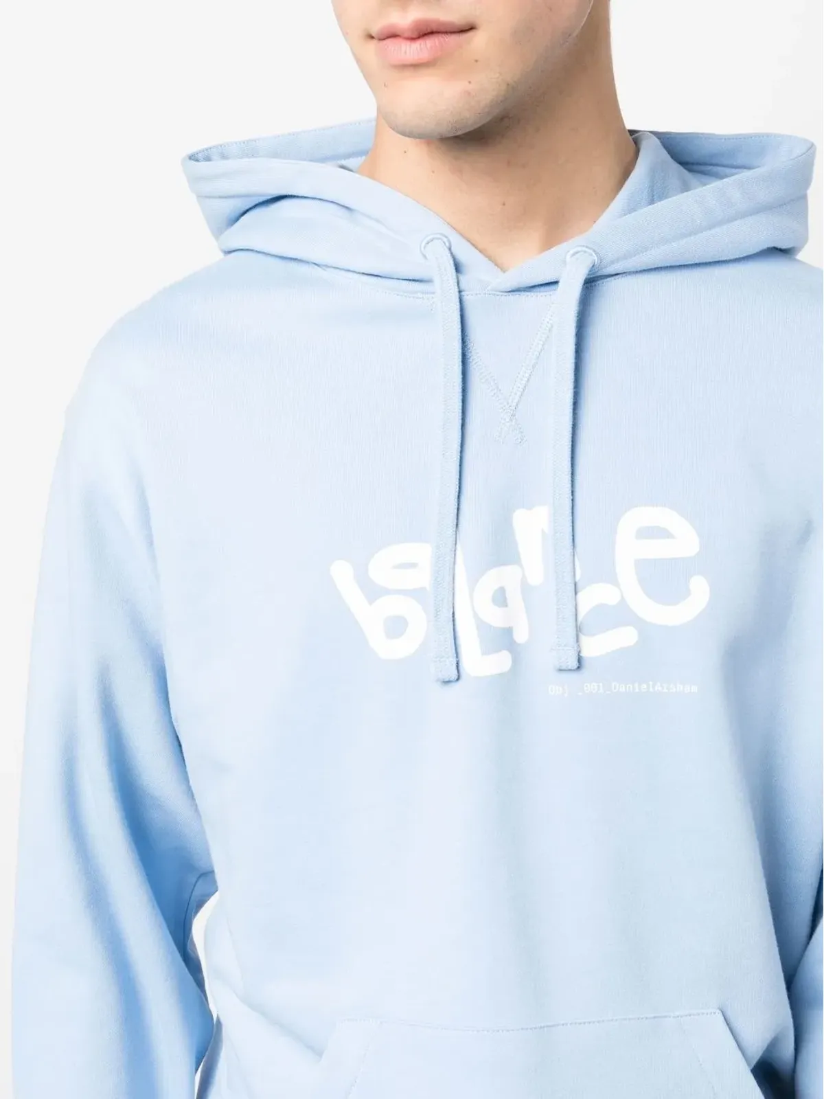 OBJECTS IV LIFE Balance graphic-print hoodie - Blue - 画像5