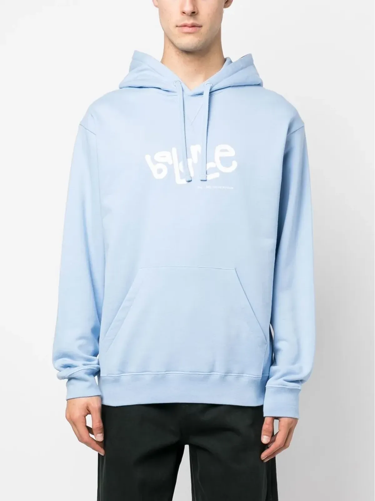 OBJECTS IV LIFE Balance graphic-print hoodie - Blue - 画像3