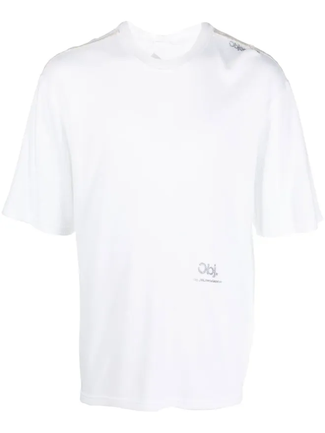 Objects IV Life OBJECTS IV LIFE ロゴプリント ワッフル編みTシャツの商品画像