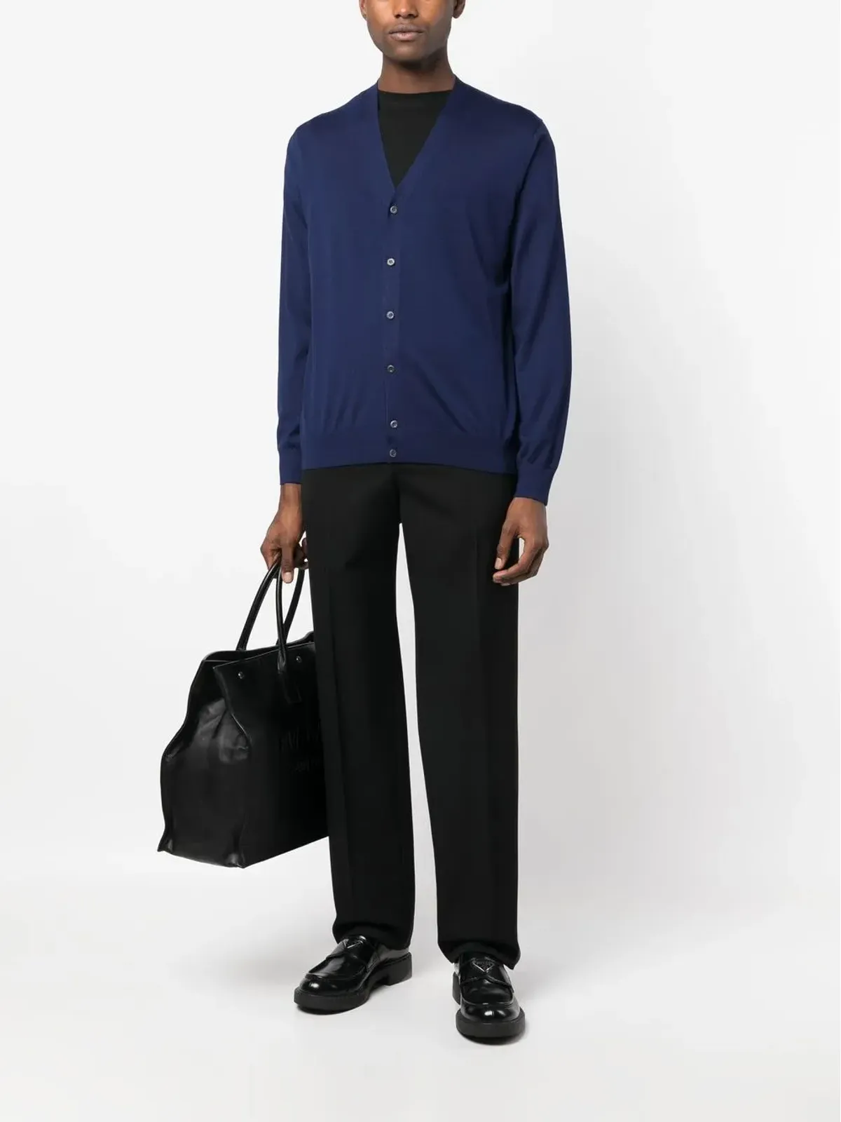 Prada ファインニット Vネック カーディガン - ブルー - 画像2