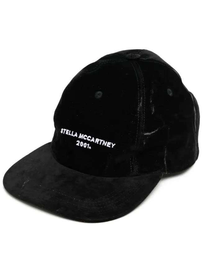 Stella McCartney Stella McCartney 2001 ロゴ刺繍デニムベースボールキャップ - ブラックの商品画像