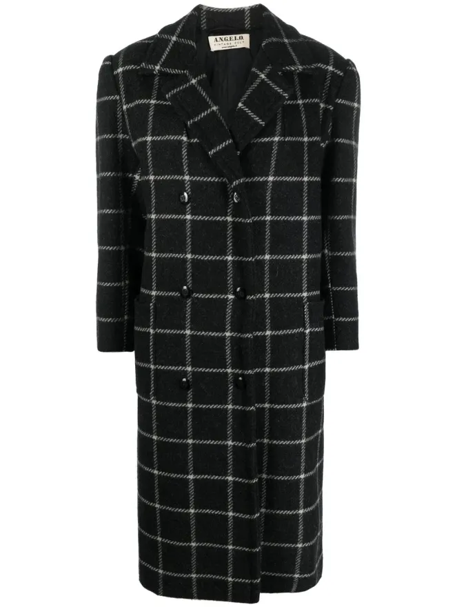 A.N.G.E.L.O. Vintage Cult A.N.G.E.L.O. Vintage Cult 1980年代 チェック柄 ダブルブレスト コート（ブラック）の商品画像