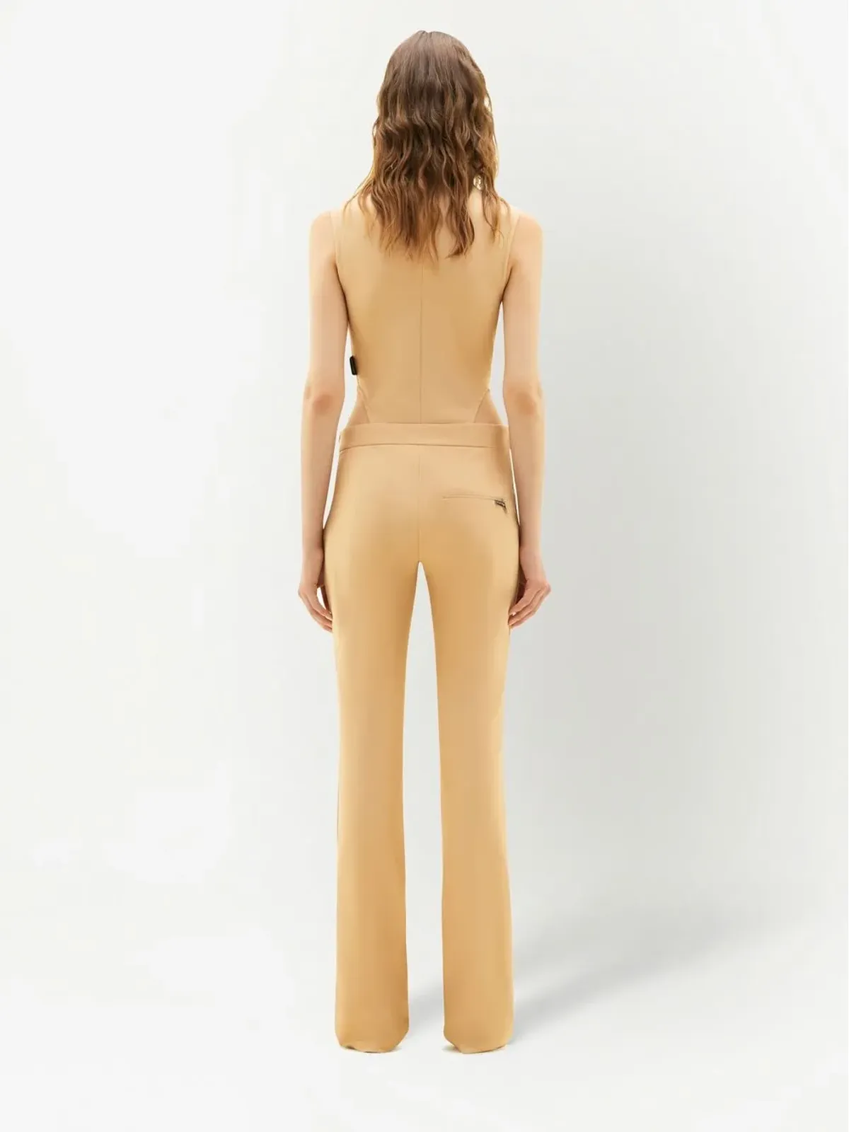 Courrèges 刺繍ロゴ入りフレアパンツ - 画像4