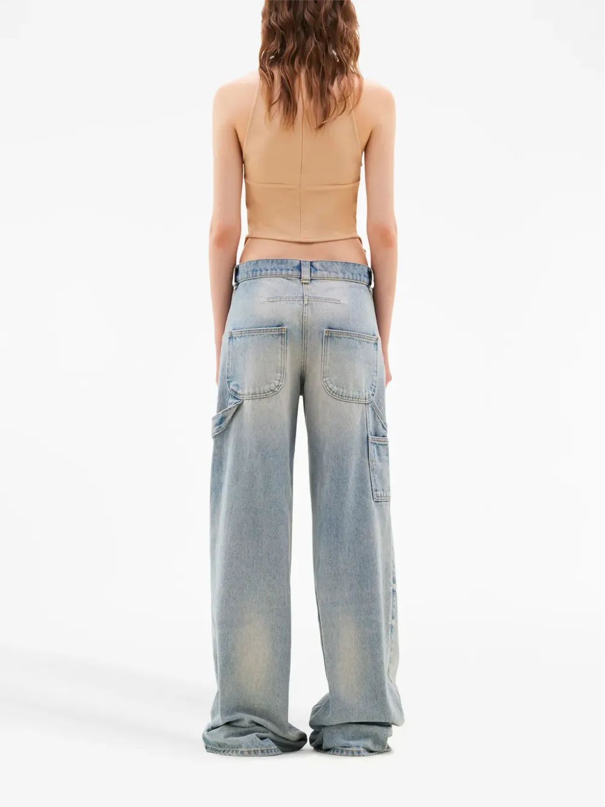 Courrèges ライトウォッシュ・ワイドレッグジーンズ - 画像4