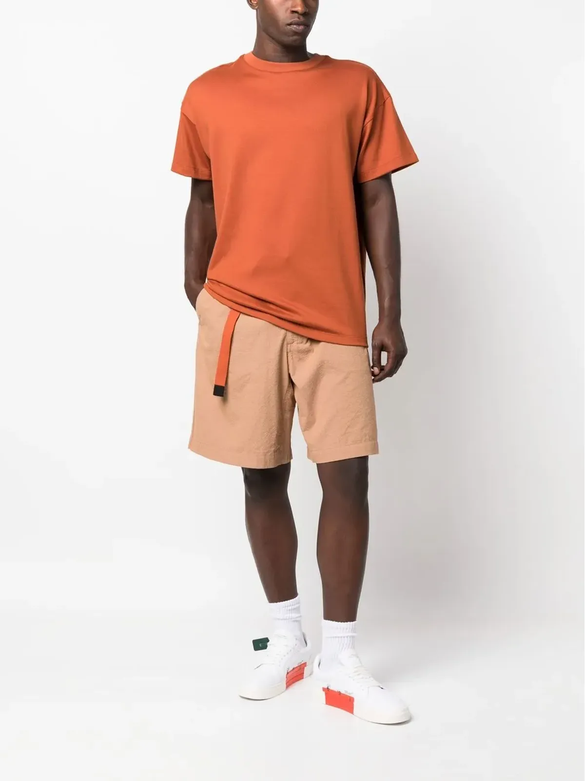 STYLAND x notRainProof クルーネック オーガニックコットン Tシャツ ブラウン - 画像2