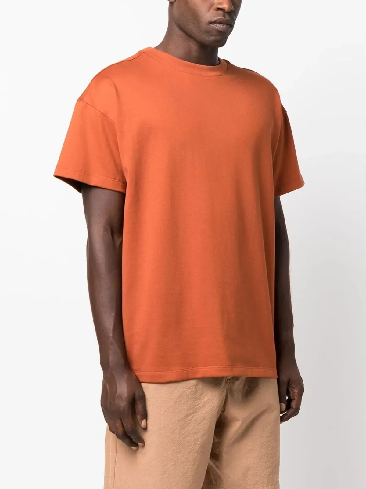 STYLAND x notRainProof クルーネック オーガニックコットン Tシャツ ブラウン - 画像3