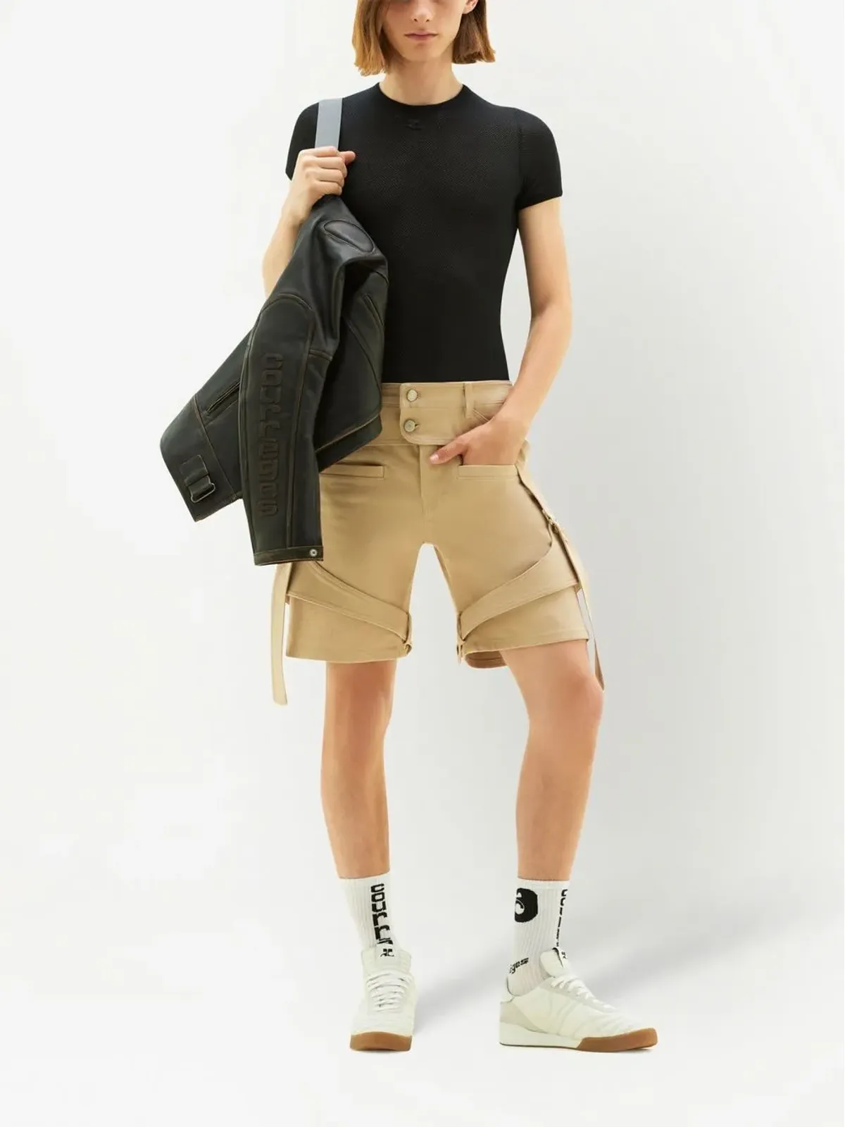 Courrèges メッシュ クルーネック Tシャツ - 画像2