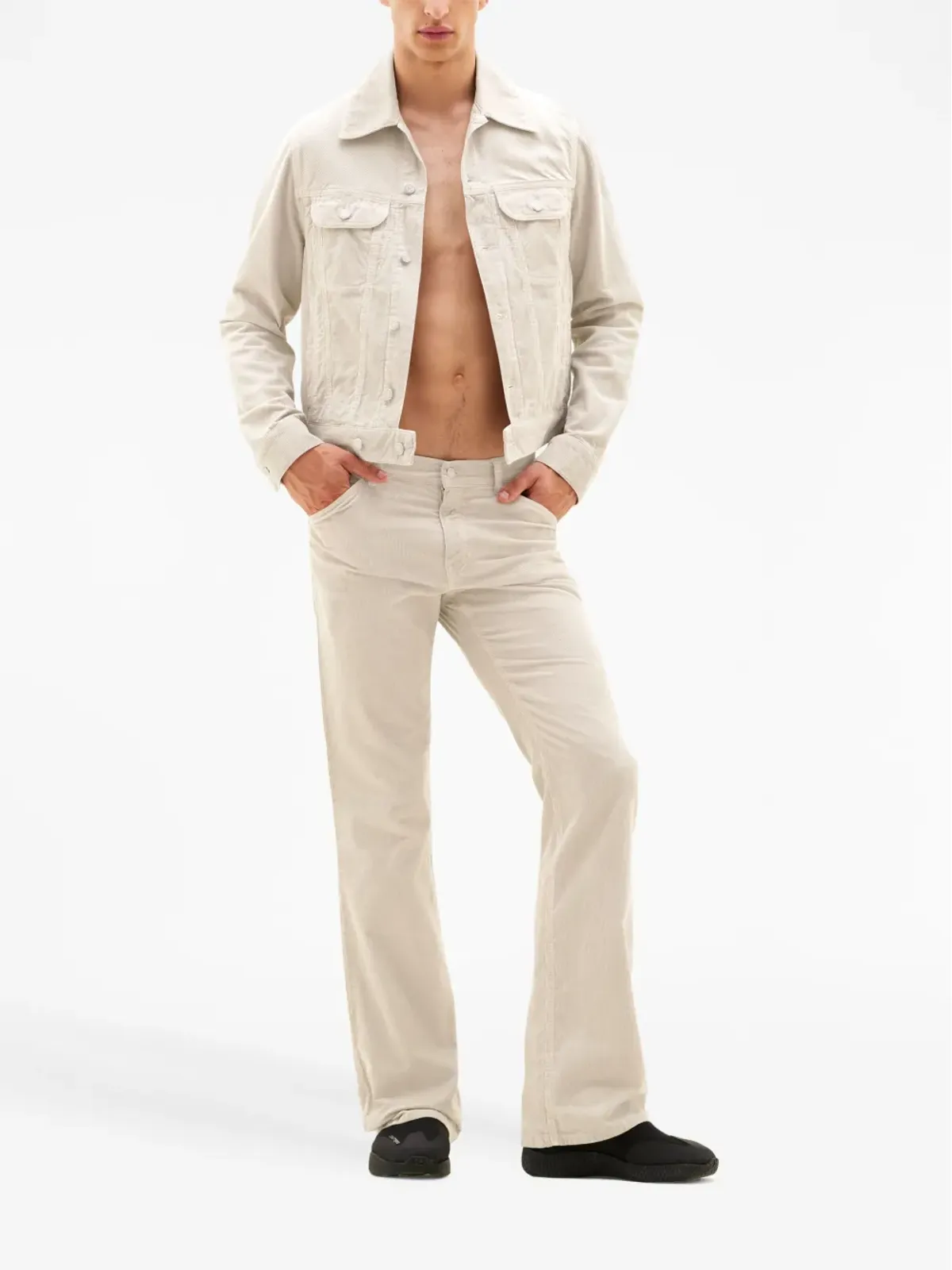 Courrèges ストラップディテール付きボタン留めシャツジャケット - 画像2