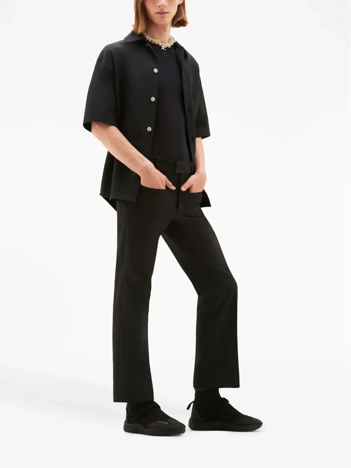 Courrèges スケーター・レトロ・ツイル・シャツ - 画像3