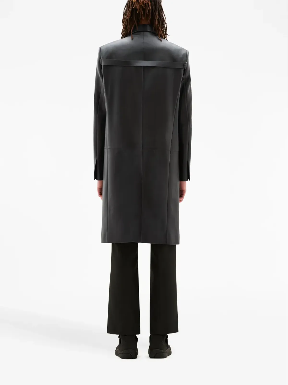 Courrèges シングルブレストレザーコート - 画像4