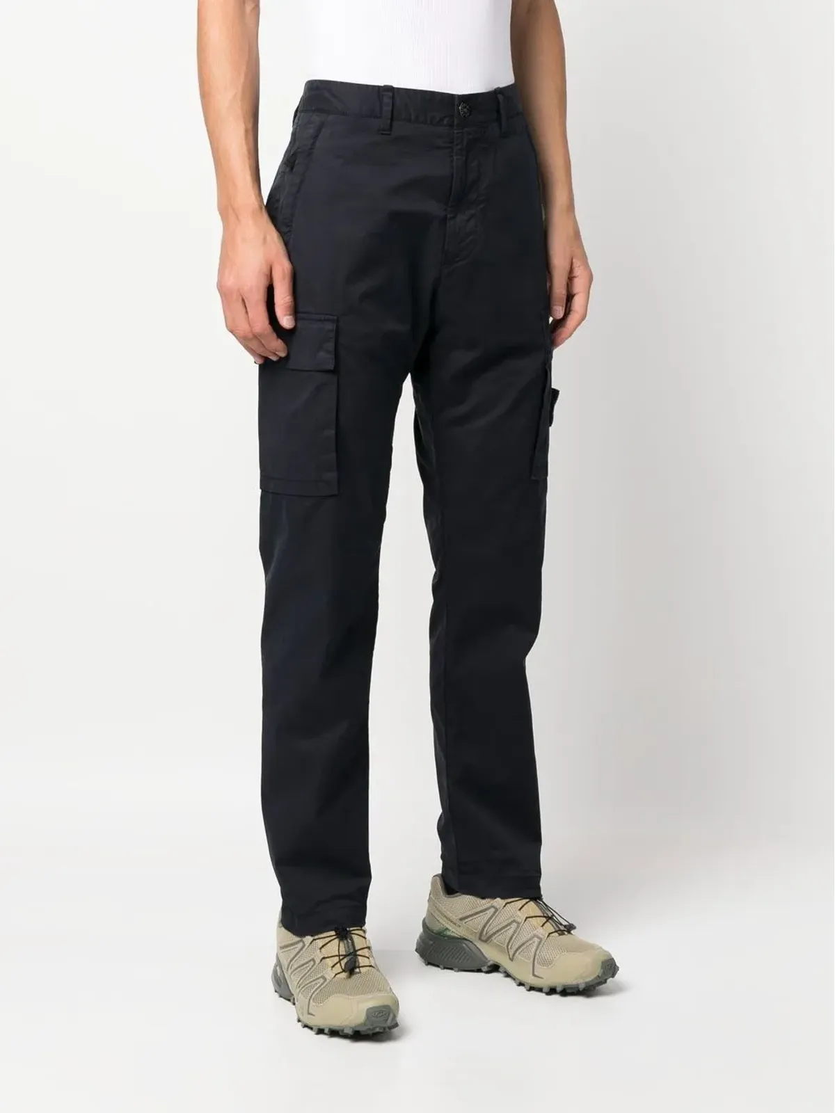 Stone Island ロゴパッチ付きストレートレッグパンツ - 画像3