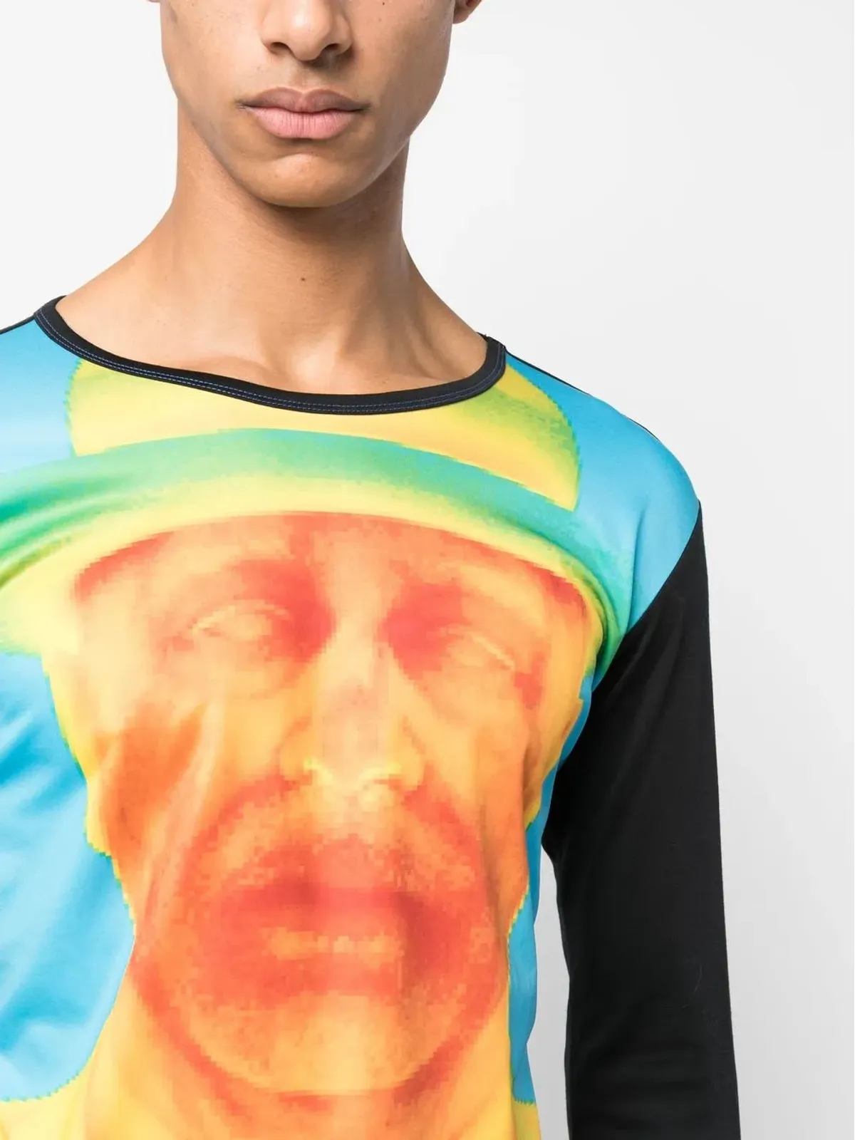 Issey Miyake Pre-Owned ケンジ・ヒラサワ プリント 長袖Tシャツ イエロー - 画像5