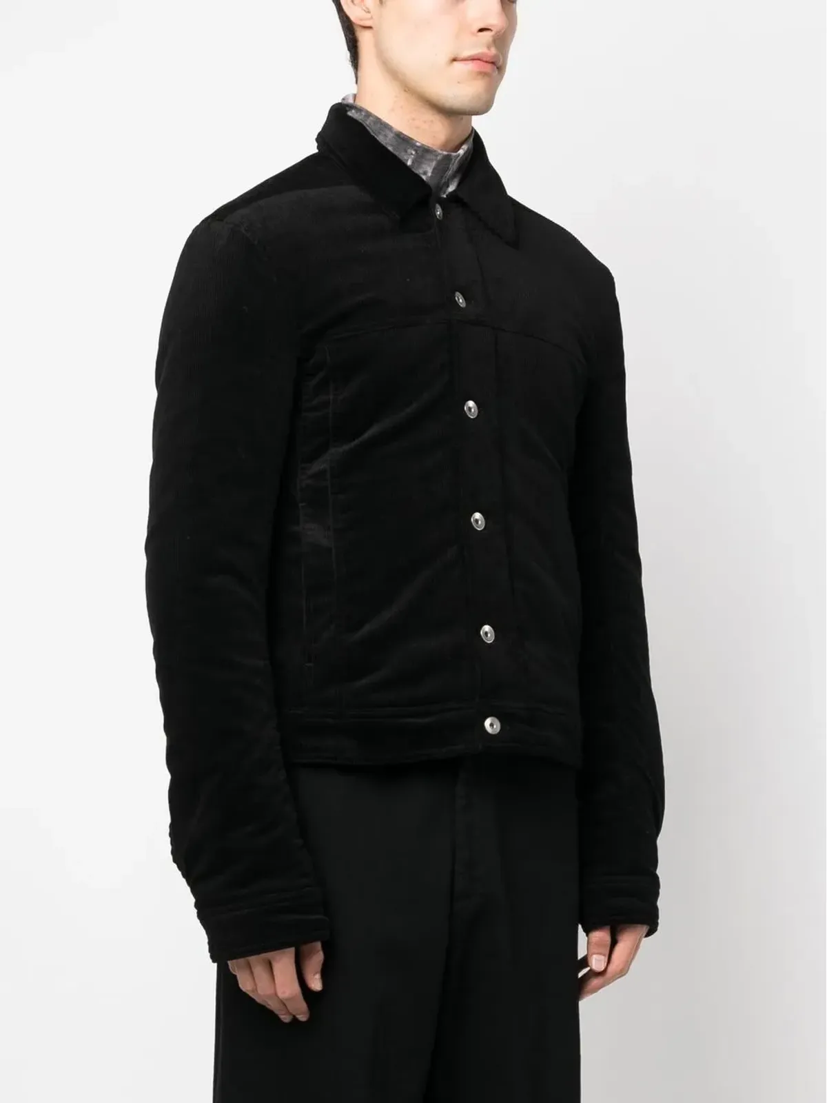 Rick Owens DRKSHDW ボタンダウン コーデュロイ ワーカージャケット - 画像3
