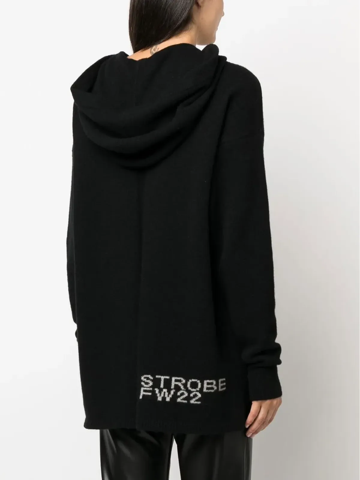 Rick Owens インターシャ編みプルオーバー フーディ - 画像4