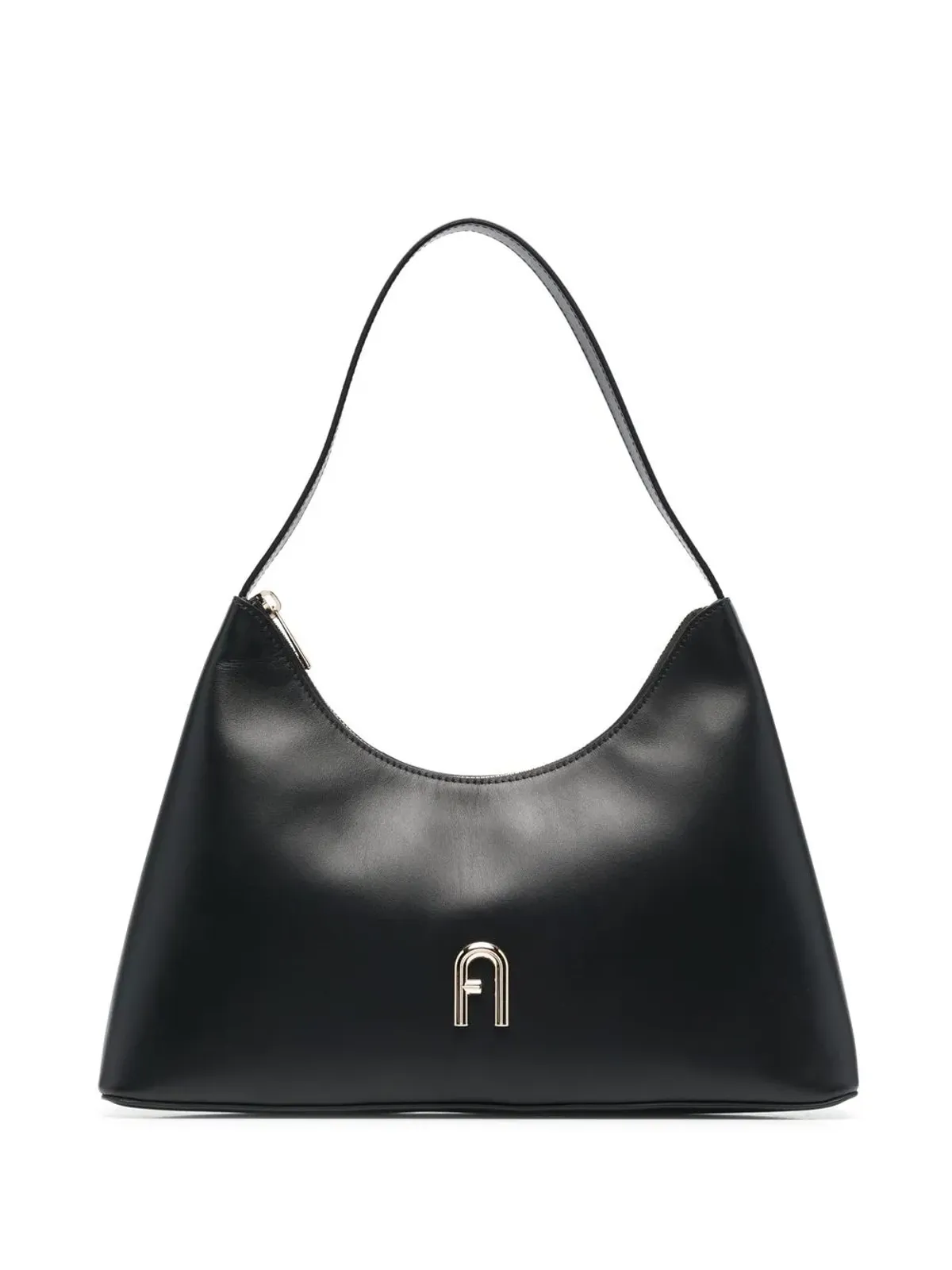 Furla ロゴプレート付きレザーショルダーバッグ - 画像1