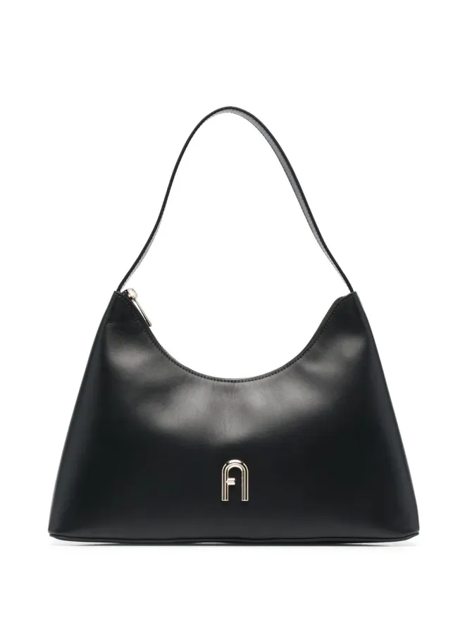 Furla Furla ロゴプレート付きレザーショルダーバッグの商品画像