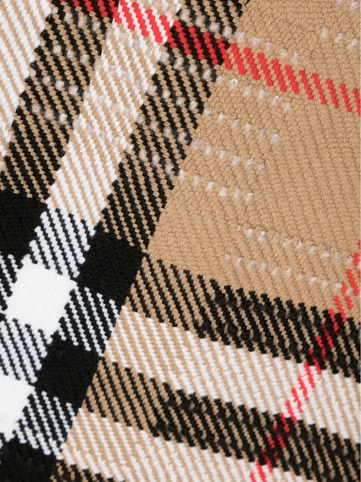 Burberry ヴィンテージチェック柄ニットスカーフ - 画像2