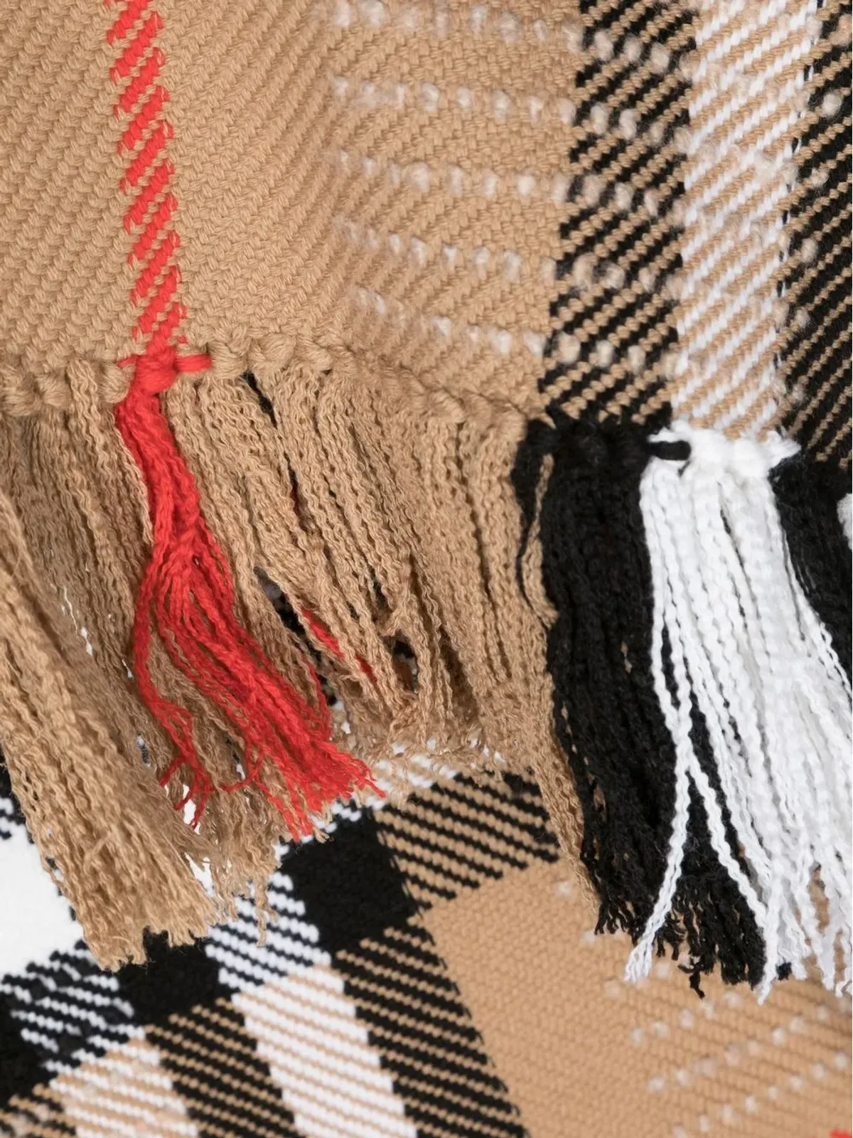 Burberry ヴィンテージチェック柄ニットスカーフ - 画像3