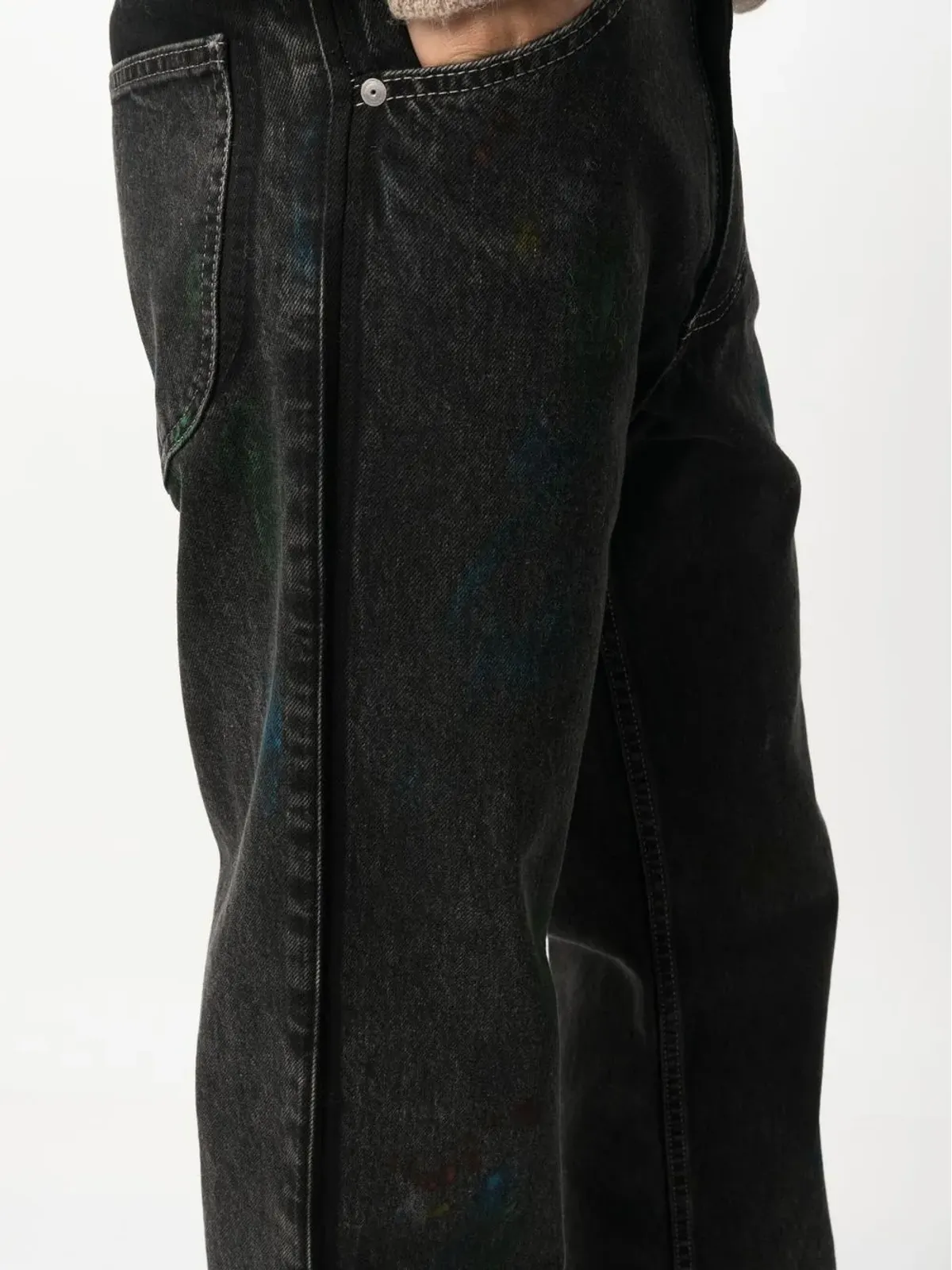 Maison Margiela ペイント・スプラター・ストレートジーンズ - ブラック - 画像5