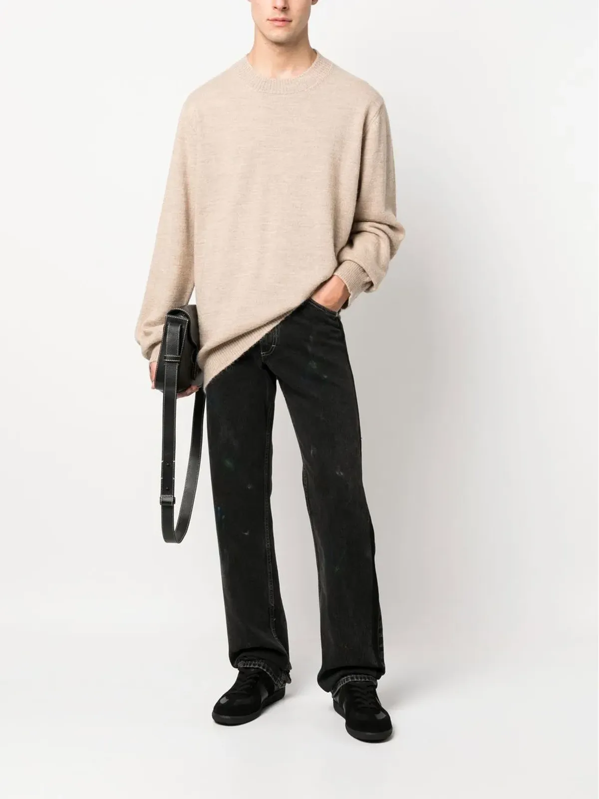 Maison Margiela ペイント・スプラター・ストレートジーンズ - ブラック - 画像2