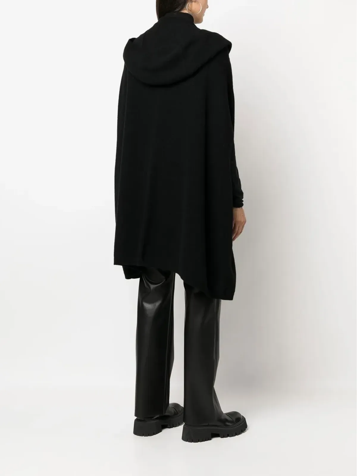 Rick Owens フード付きニット・カーディコート - 画像4
