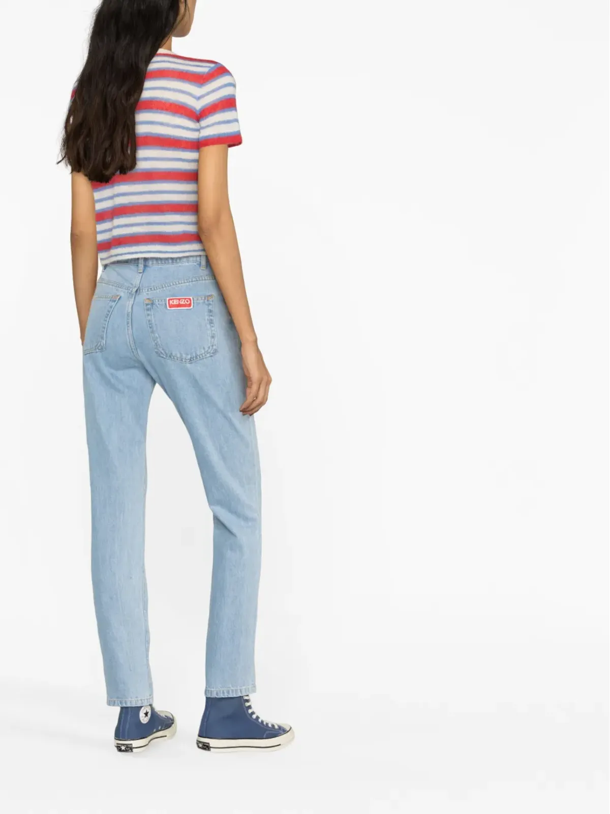 Kenzo Asagao straight-leg jeans - Blue - 画像3