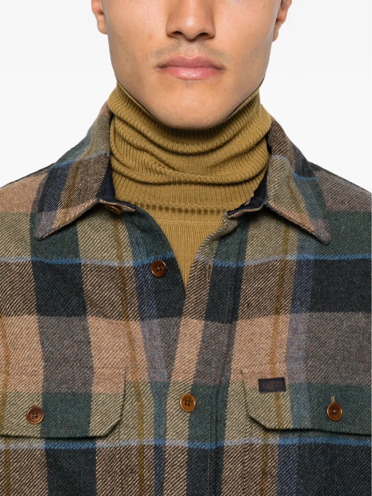 Nudie Jeans Robban plaid long-sleeve shirt - Brown - 画像5