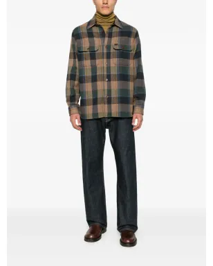 Nudie Jeans Robban plaid long-sleeve shirt - Brown - サムネイル2
