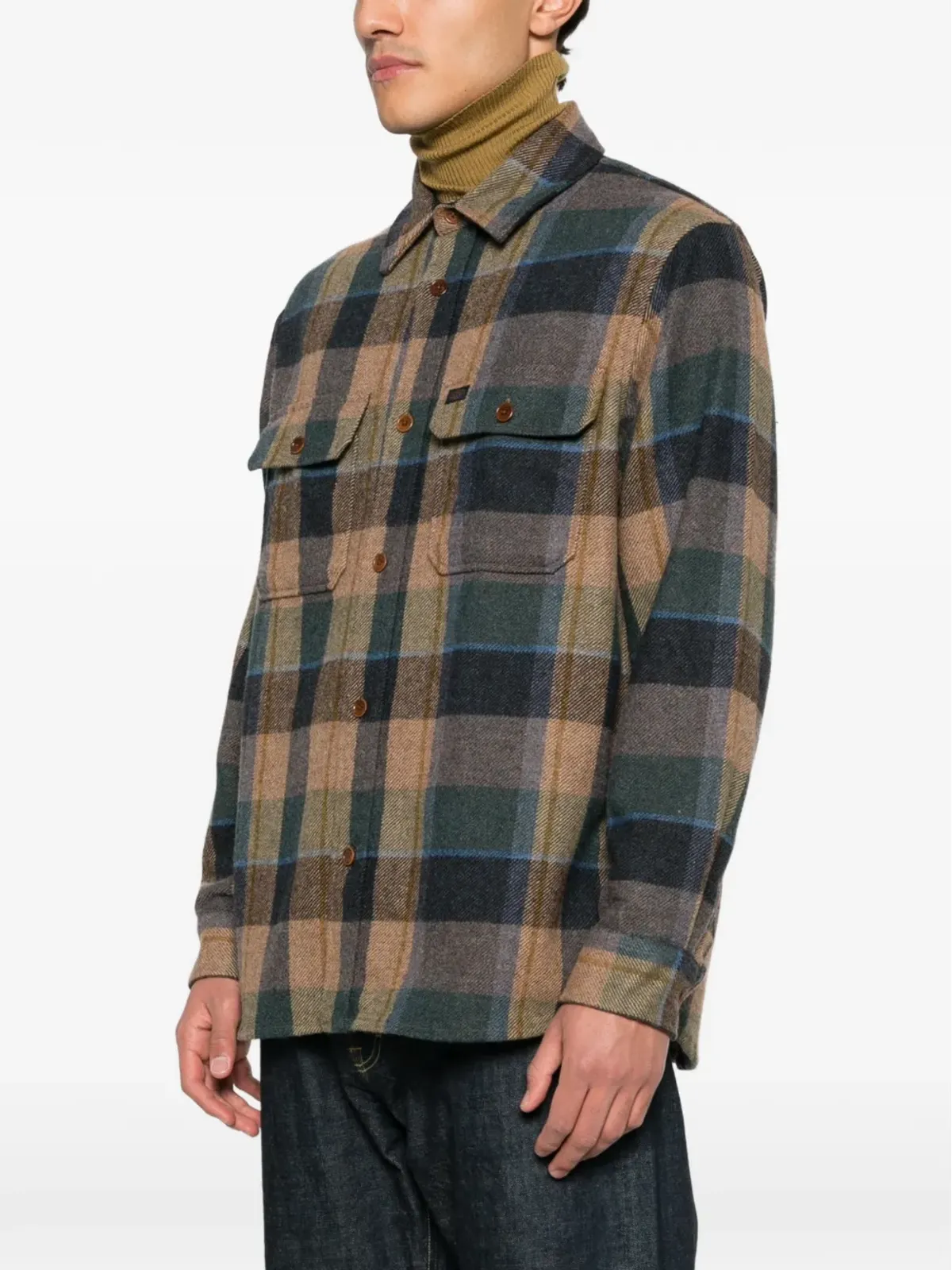 Nudie Jeans Robban plaid long-sleeve shirt - Brown - 画像3