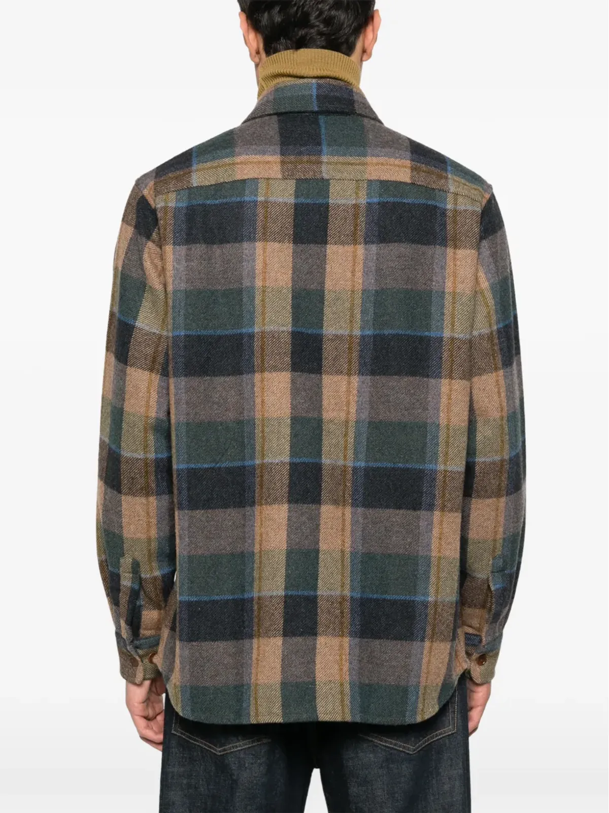 Nudie Jeans Robban plaid long-sleeve shirt - Brown - 画像4