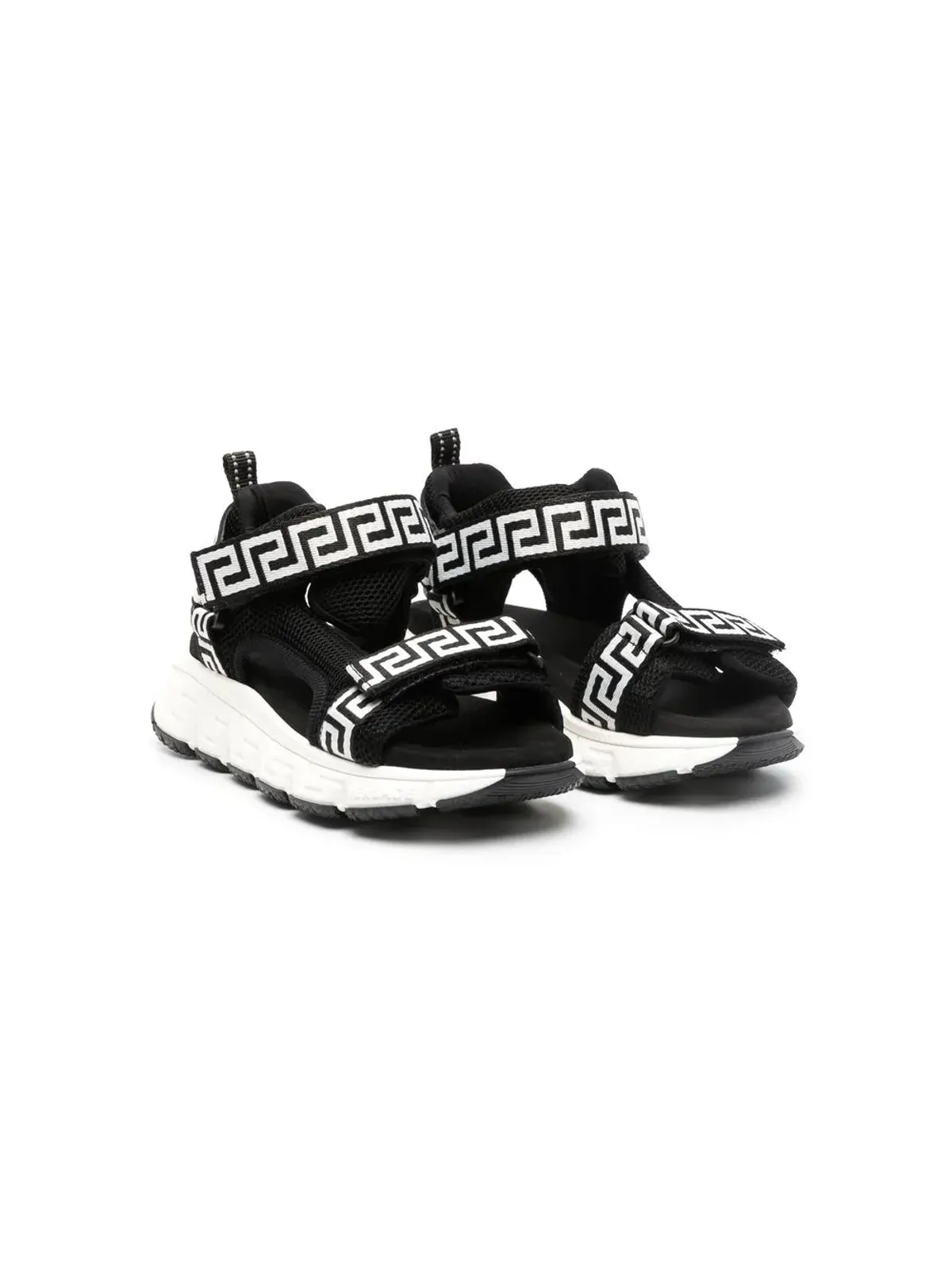 Versace Kids Greca-print タッチストラップ スニーカー - 画像1