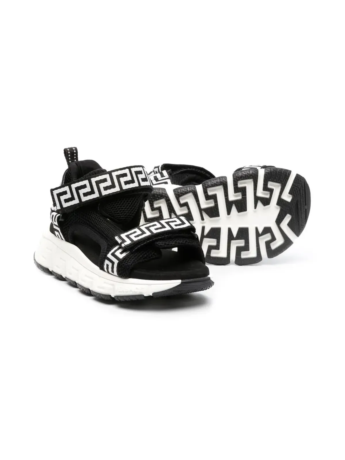 Versace Kids Greca-print タッチストラップ スニーカー - 画像2