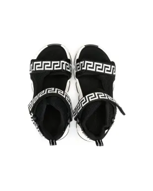Versace Kids Greca-print タッチストラップ スニーカー - サムネイル3