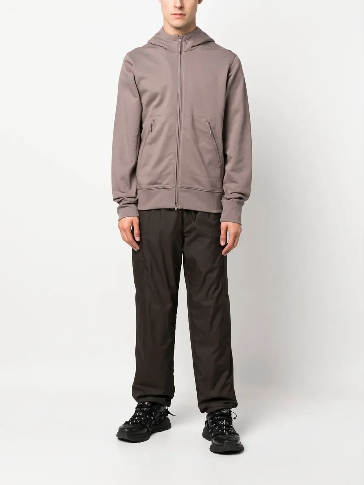 Y-3 ジップアップ コットン フーディー - 画像2