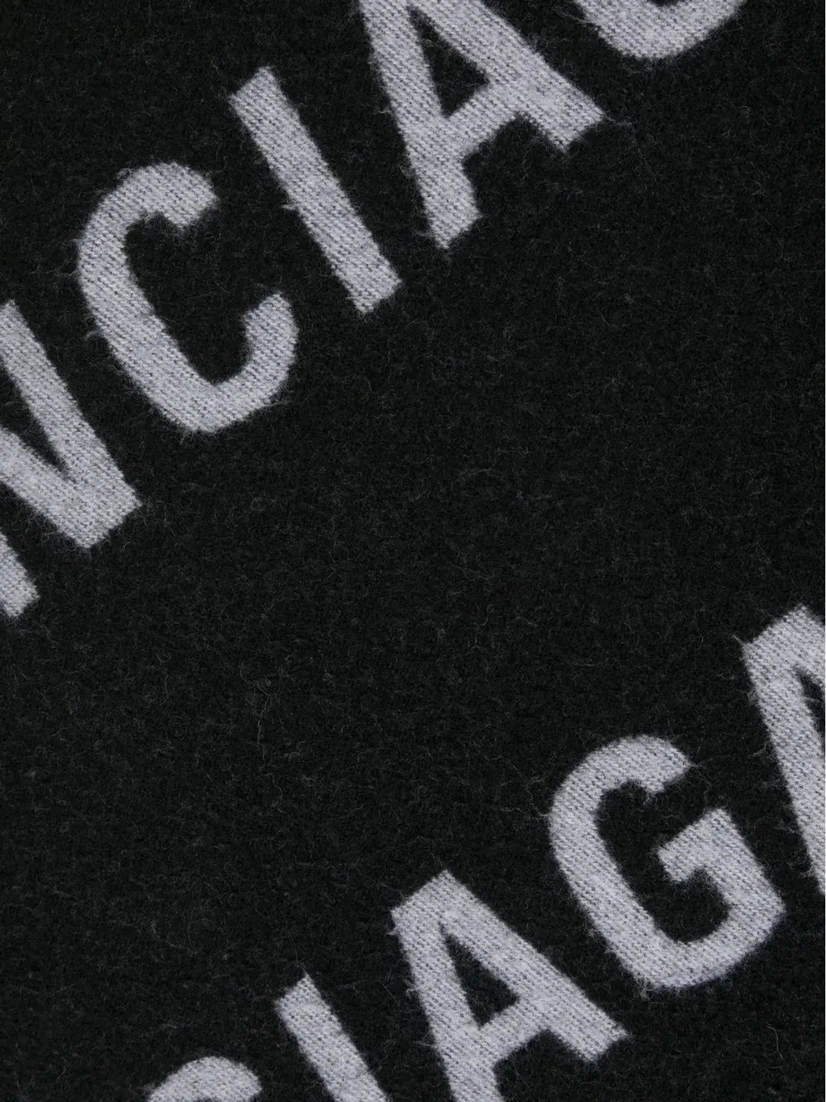 Balenciaga フリンジ付きジャカードロゴスカーフ - 画像2