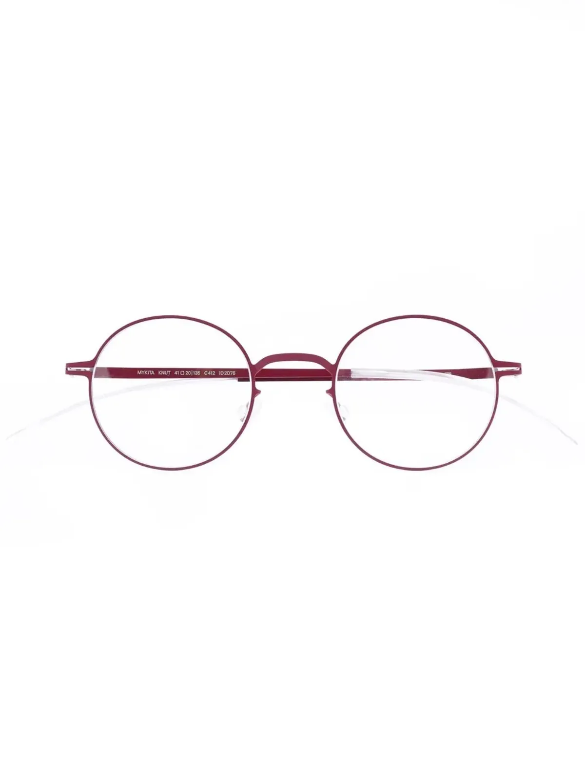 Mykita 丸型フレーム眼鏡（レッド） - 画像1